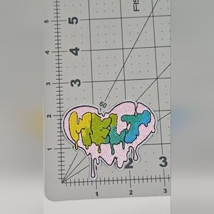 Melting Heart Iron On Patch Embroidered Applique Patches Sew on